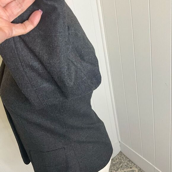 Vintage 80s Cassidy Women’s Size 8 Wool Blend Acetate Grey Boxy Blazer J… - Picture 10 of 14
